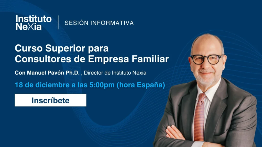 Sesión informativa curso superior consultor empresa familiar para el asesor profesional especializado en empresas familiares.